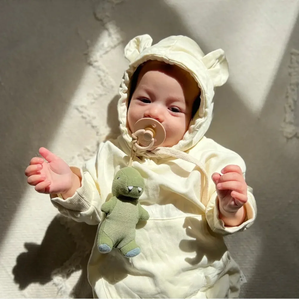 Itzy Ritzy Bitzy Pal Natural Rubber Pacifier & Lovey - Dino 🦖